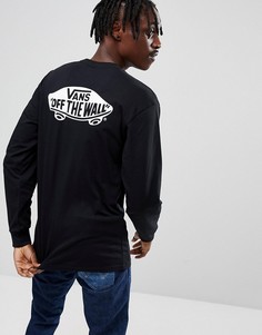 Черный лонгслив с принтом на спине Vans OTW VA36TTY28 - Черный