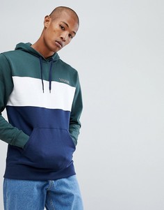 Худи темно-синего цвета колор блок Vans VA36SWQG0 - Темно-синий