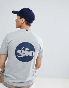 Серая футболка с принтом на спине Gio Goi - Серый