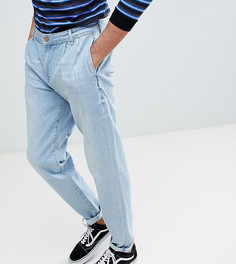 Голубые джинсы с плиссировкой ASOS TALL - Синий
