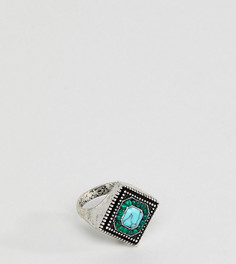 Кольцо с синим камнем Reclaimed Vintage Inspired эксклюзивно для ASOS - Серебряный
