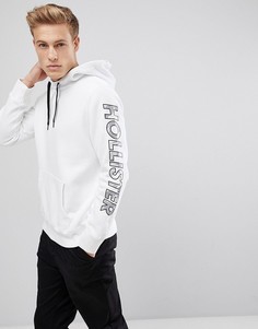 Белый худи с камуфляжным принтом и логотипом Hollister - Белый