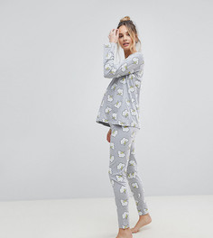 Пижамный комплект с лонгсливом и леггинсами ASOS MATERNITY - Серый