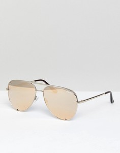 Золотистые солнцезащитные очки-авиаторы Quay Australia X Desi Perkins - Золотой