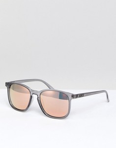 Серые круглые солнцезащитные очки Quay Australia The Oxford - Серый