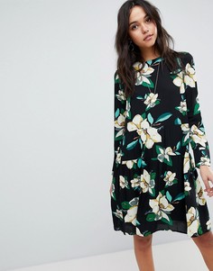 Короткое приталенное платье с принтом Y.A.S - Мульти