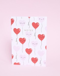 Блокнот Central 23 Exclusive Love Heart Balloons Valentines - Мульти