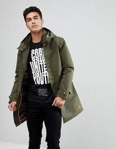 Парка с асимметричным краем Jack & Jones Originals - Зеленый