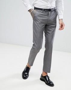 Светло-серые узкие брюки в горошек Harry Brown - Серый