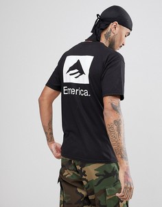 Черная футболка с принтом на спине Emerica - Черный