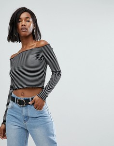 Топ в полоску с открытыми плечами PrettyLittleThing - Мульти