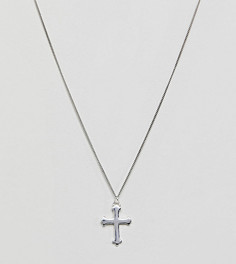 Серебряное ожерелье с крестом ASOS - Серебряный