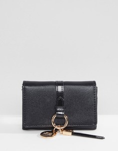 Маленький кошелек с кольцом для ключей River Island - Черный