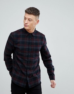Черная рубашка классического кроя в клетку New Look - Черный