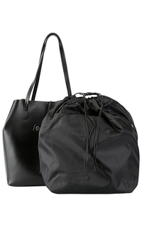 Черная кожаная сумка La Reine Blanche