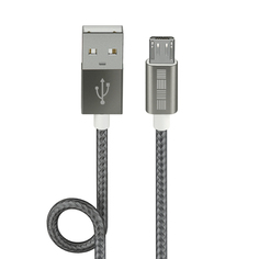 Кабель для сотового телефона InterStep USB-miсroUSB PVC/Nylon Space Gray 2m USB-miсroUSB PVC/Nylon Space Gray 2m