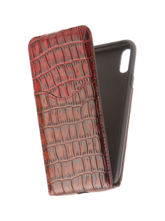 Аксессуар Чехол Burkley Flip для APPLE iPhone X Brown/Red FCyk06yk05iPX