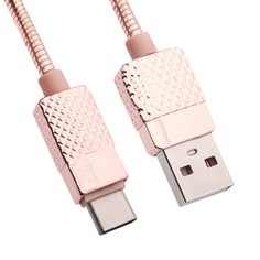 Аксессуар Liberty Project USB - USB Type-C Гламурный Ананас 1m Pink 0L-00036306