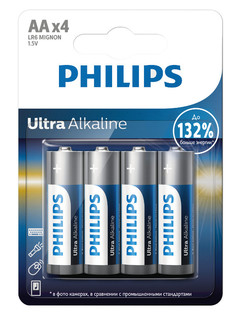 Батарейка AA 4B Philips LR6E4B/51 Ultra ( 4 штуки )