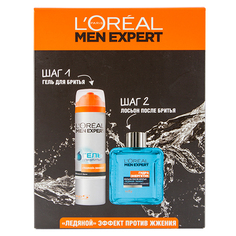 Набор подарочный мужской `LOREAL` `MEN EXPERT` (гель для бритья 200 мл, лосьон после бритья 100 мл)