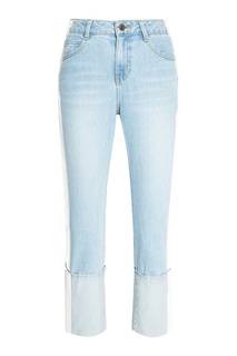 Голубые джинсы с белыми полосками Sjyp