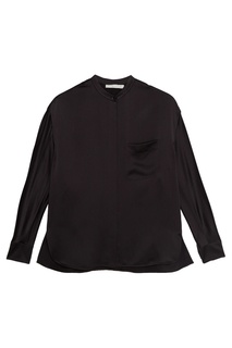 Черная шелковая блузка Vince