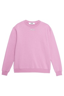 Фиолетовый свитшот из хлопка Msgm