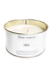 Ароматическая свеча в металле White Metal Nina, 325 g Flame Moscow