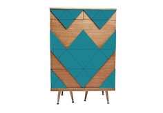 Комод big woo (woodi) бирюзовый 80.0x120.0x50.0 см.