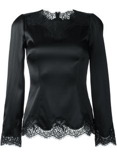 приталенная блузка с кружевной отделкой Dolce & Gabbana