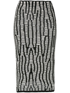 юбка с принтом оптической иллюзии Proenza Schouler