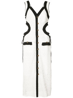 платье с вырезными деталями и английской вышивкой Self-Portrait