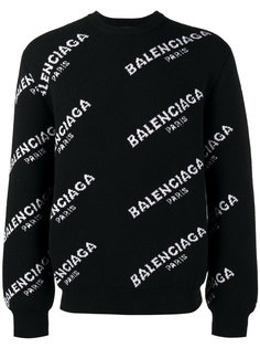 толстовка с принтом логотипа Balenciaga