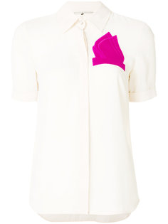 рубашка с вышитым нагрудным платком Marco De Vincenzo