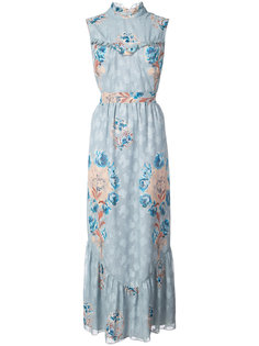 платье макси с цветочным принтом Anna Sui