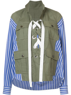 поплиновая куртка-рубашка со шнуровкой Sacai