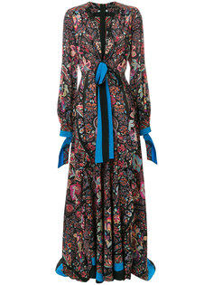 длинное платье с глубоким вырезом Etro