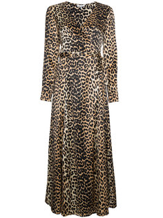 леопардовое платье Dufort с запахом Ganni