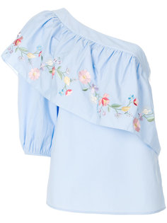 асимметричная блузка с вышивкой  Vilshenko