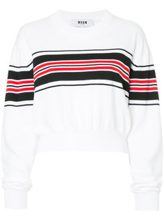 укороченные свитер в полоску MSGM