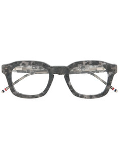 очки в квадратной оправе с мраморным эффектом Thom Browne Eyewear