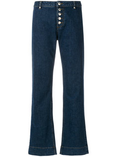 джинсы клеш с пуговицами  Alexa Chung