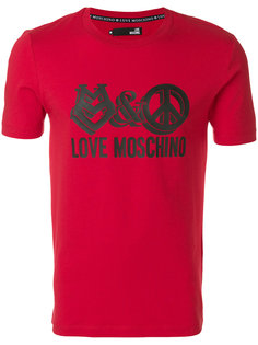 футболка с принтом логотипа Love Moschino