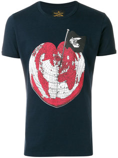 футболка с принтом мира в форме сердца Vivienne Westwood Anglomania