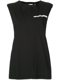 топ с логотипом Helmut Lang