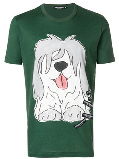 футболка с принтом собаки Dolce & Gabbana
