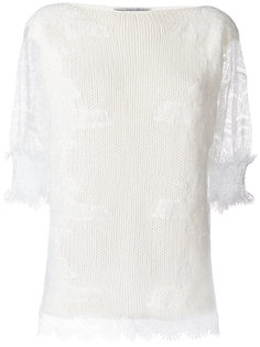 джемпер с кружевными рукавами Ermanno Scervino
