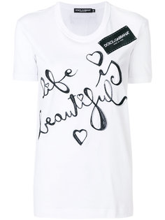 футболка с принтом Life Is Beautiful Dolce & Gabbana
