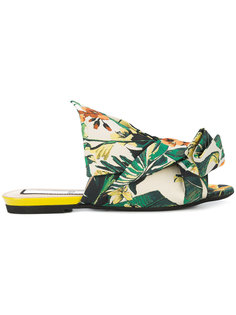 floral abstract bow mules Nº21