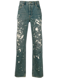 джинсы с брызгами краски  Helmut Lang